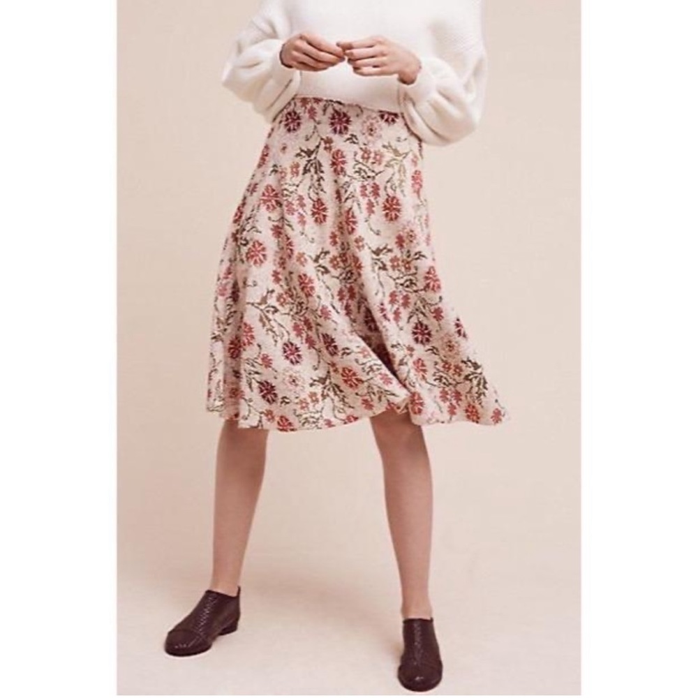 Anthropology Celilia Prado Midi Skirt Size L
